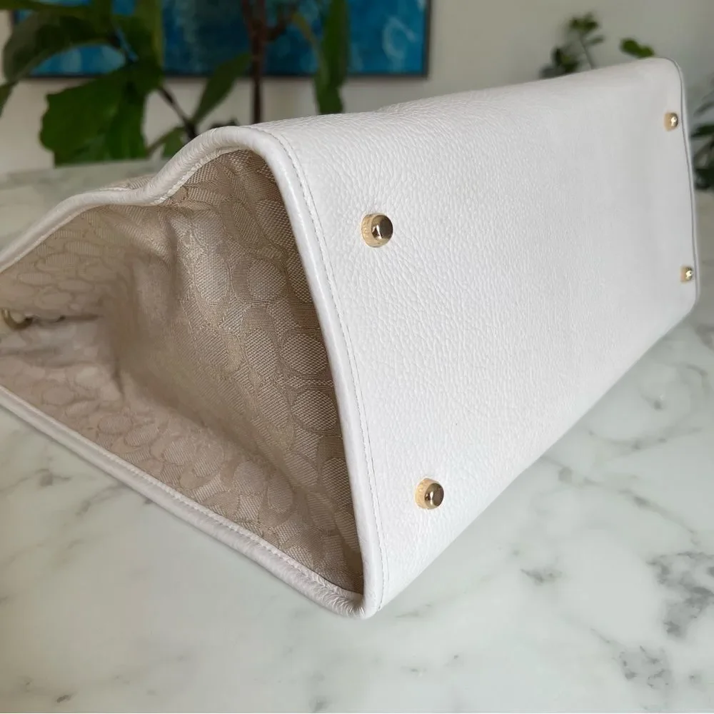 Dempsey Tote Bag 40 In Signature Jacquard Stripe & Coach Patch C1548 Khaki Pink - Picture 7 of 16